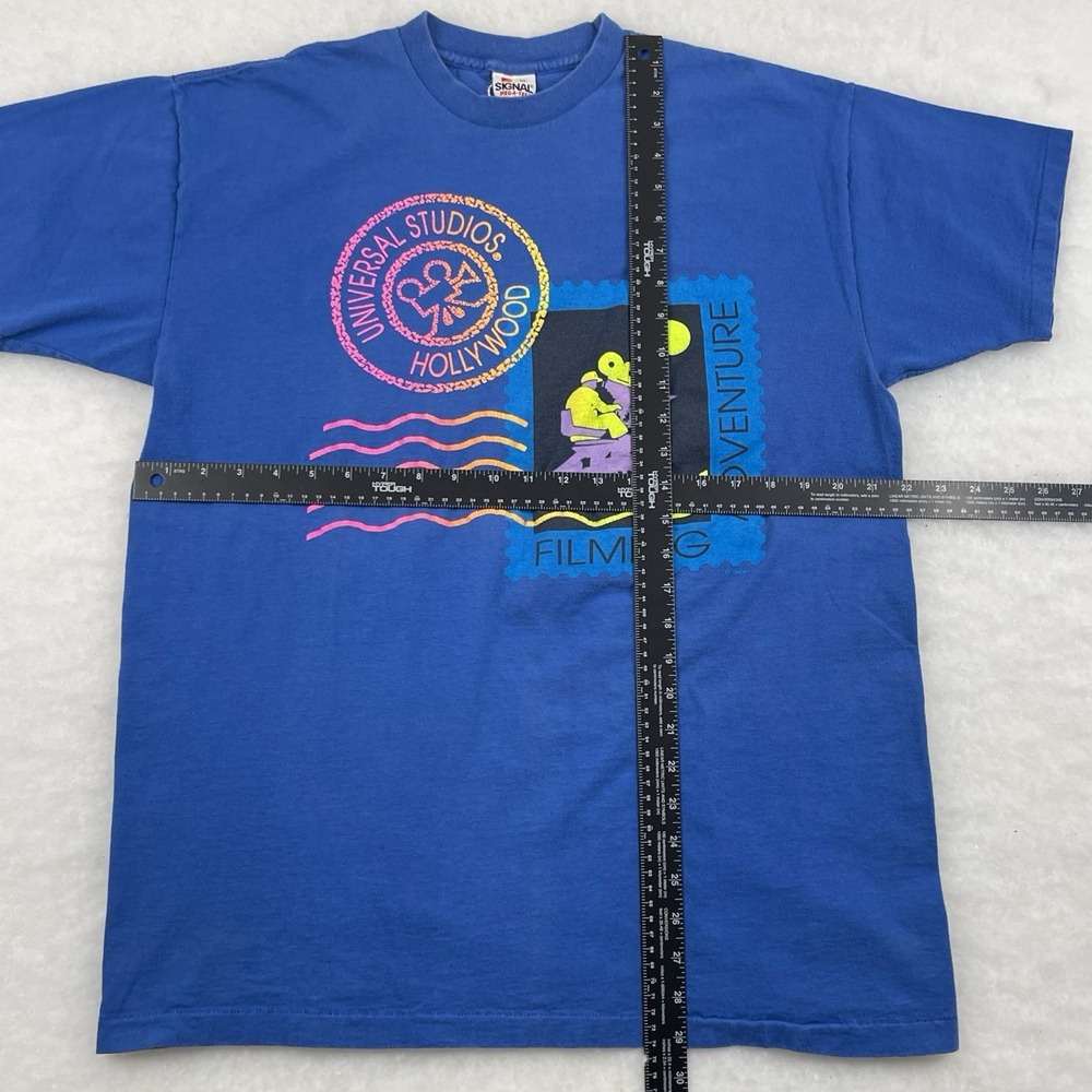 Vintage 1990 Universal Studios Hollywood Filming Adventure Tshirt Men's XL - Picture 7 of 7